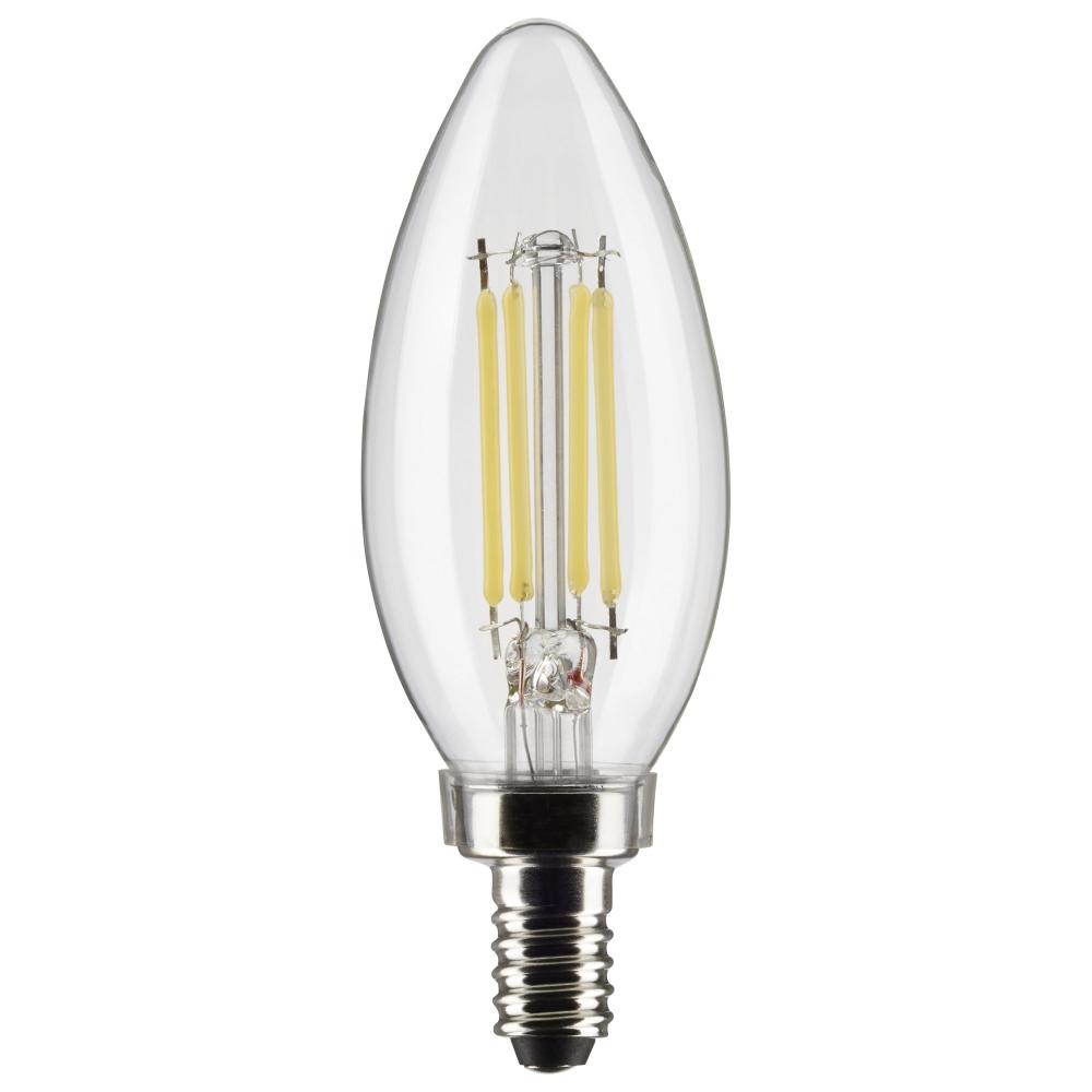 5.5 Watt B11 LED Filament; Clear; Candelabra base; 90 CRI; 5000K; 120 Volt