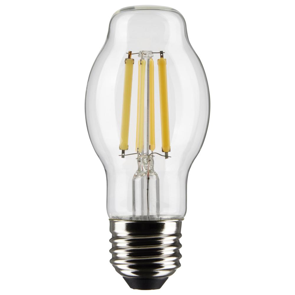8 Watt BT15 LED Filament; Clear; Medium base; 90 CRI; 2700K; 120 Volt