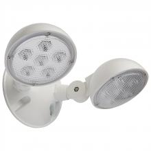 Satco Products Inc. 67/141 - Remote Emergency Light; Weatherproof Low Power Dual Head; 3-12V 1.5W; White Finish