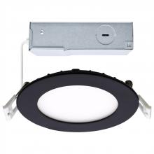 Satco Products Inc. S11874R1 - 10 Watt LED Direct Wire Downlight; 4-Inch; CCT Selectable; Round; Remote Driver; Black Finish