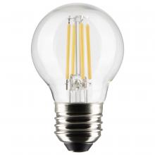 Satco Products Inc. S21221 - 5.5 Watt G16.5 LED Filament; Clear; Medium base; 90 CRI; 3000K; 120 Volt