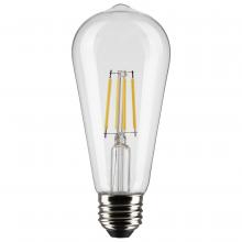 Satco Products Inc. S21361 - 5 Watt ST19 LED Filament; Clear; Medium base; 90 CRI; 3000K; 120 Volt