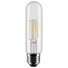 Satco Products Inc. S21862 - 5.5 Watt T10 LED Filament; Clear; Medium Base; 2700K; 450 Lumens; 120 Volt; 2-Pack