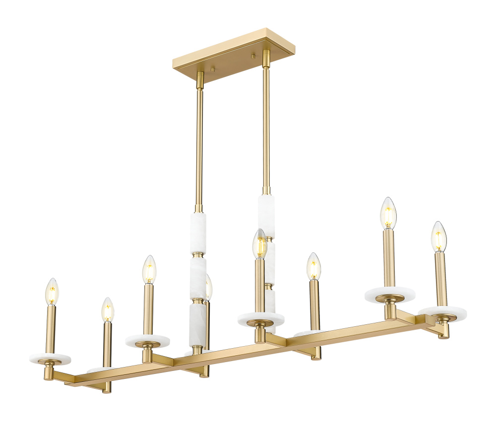 8 Light Linear Chandelier