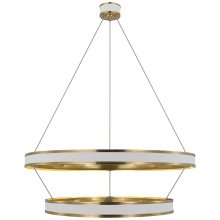 Visual Comfort & Co. Signature Collection CHC 1618WHT/AB - Connery 40" Two-Tier Ring Chandelier