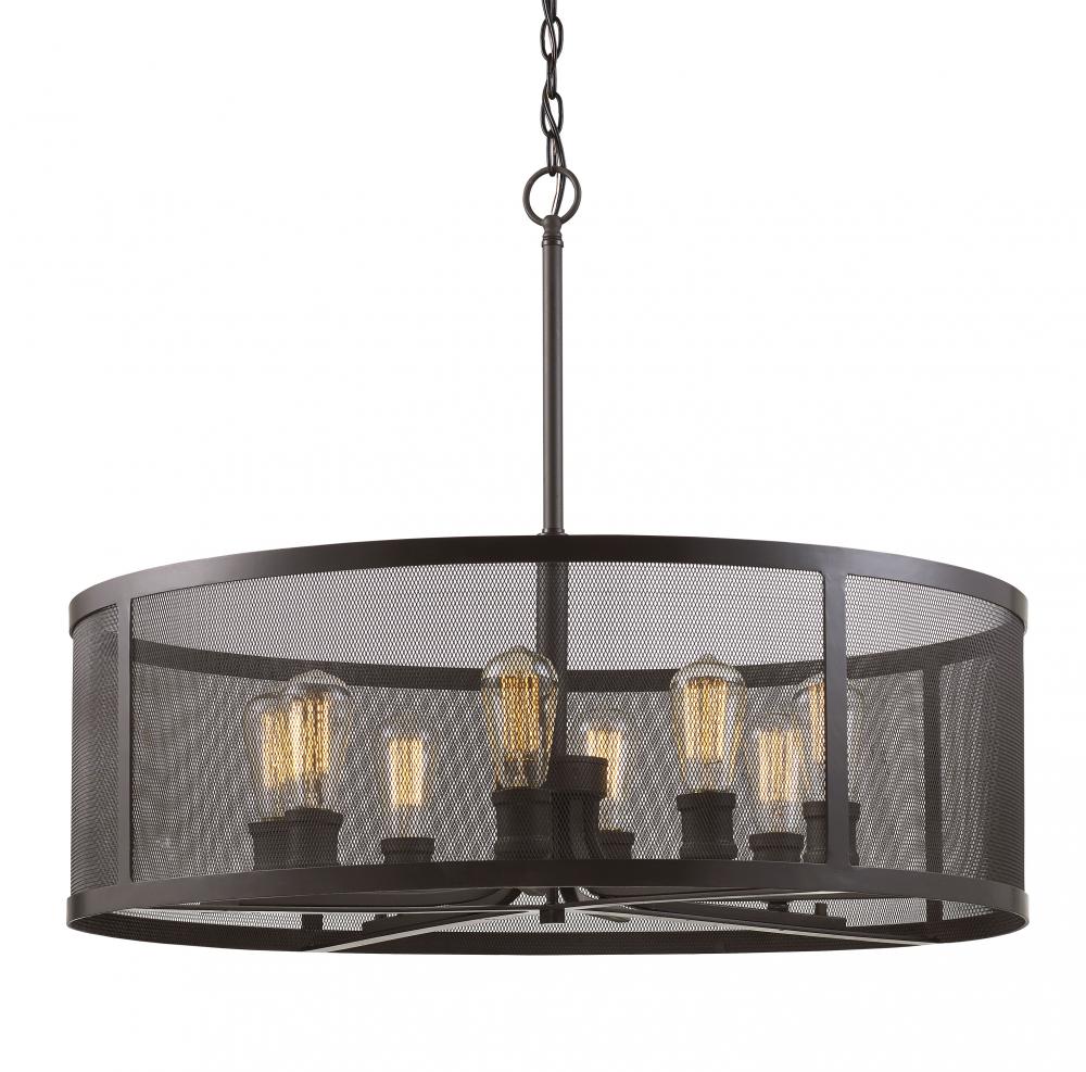8LT PENDANT-MESH SHADE-EDISON-