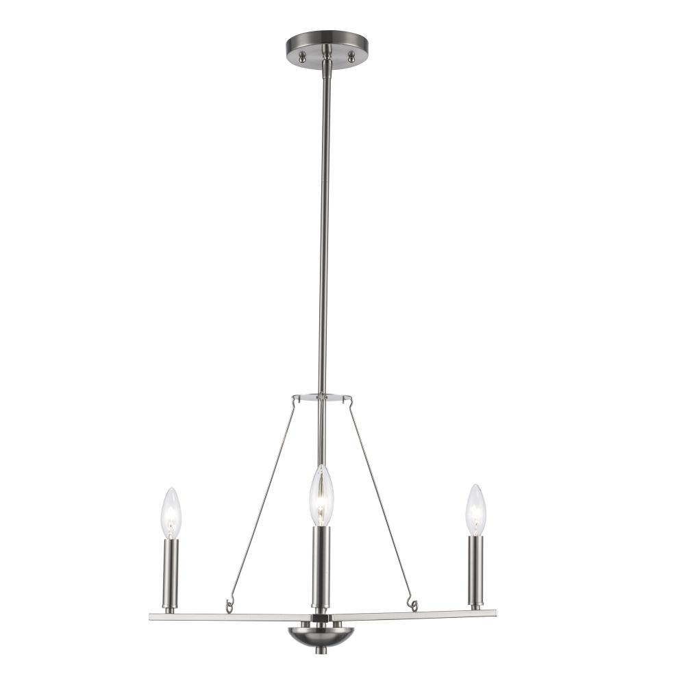 3LT CHANDELIER-THIN SPIRAL-BN