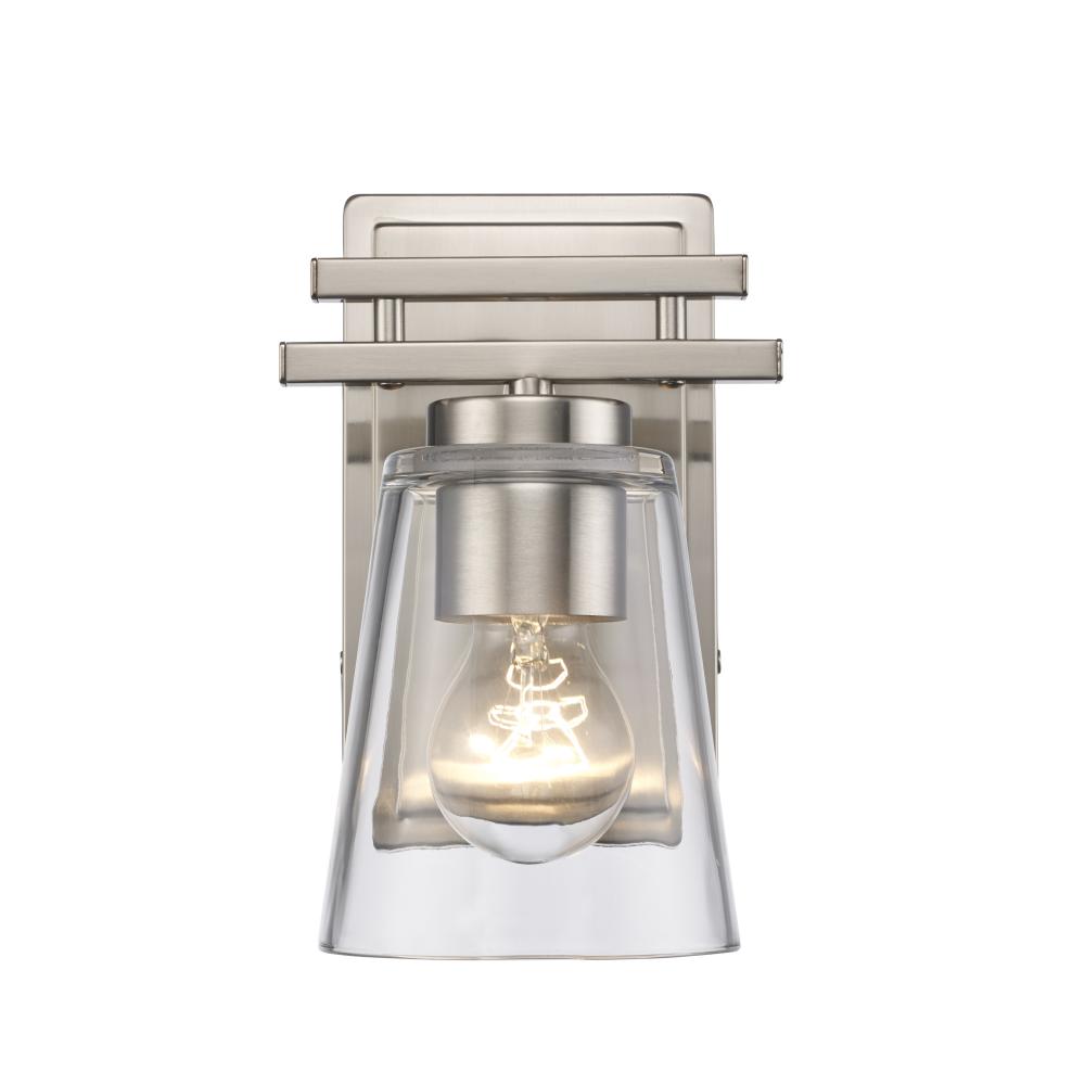 1LT SCONCE-CL TAPERED-BN
