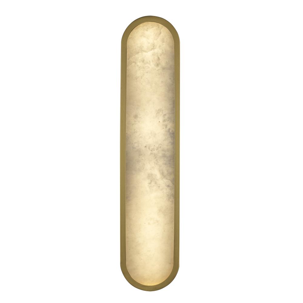 22' ALABASTER CIRCLR SCONCE-AG