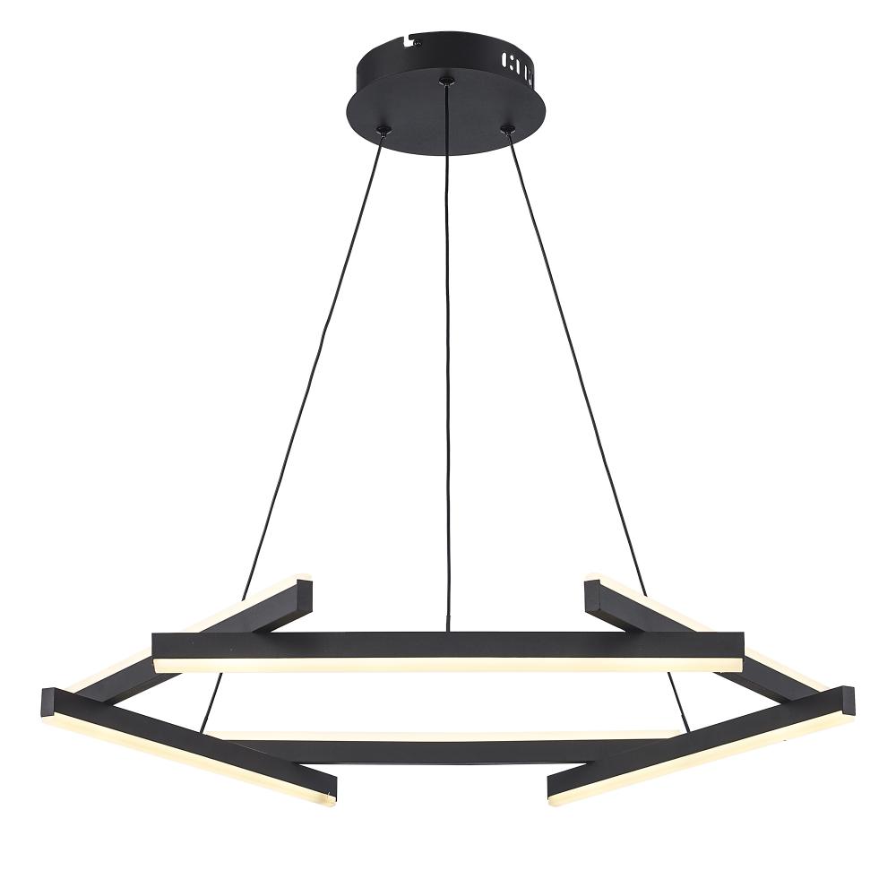 LED PENDANT 6 RODS 47W-BK