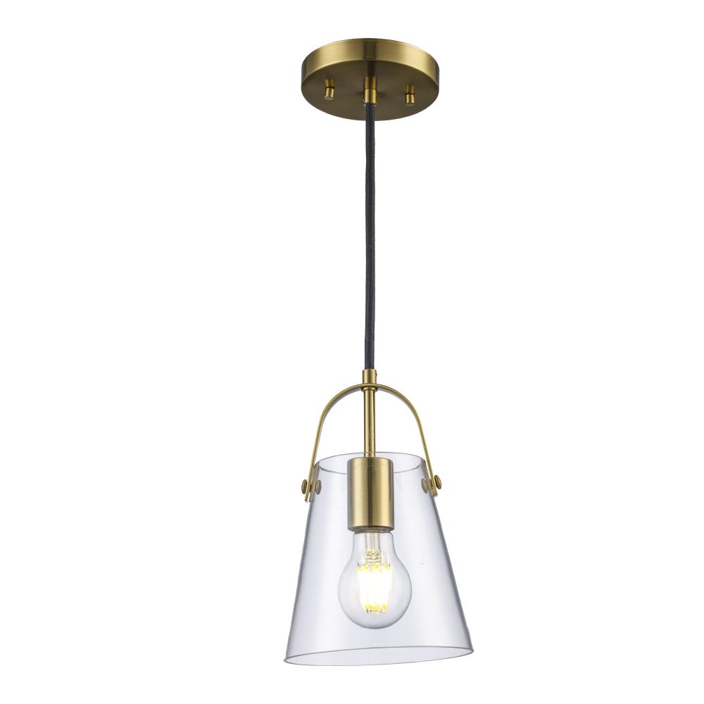 1LT PENDANT-6" TOP HANDLE-AG