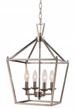 Trans Globe 10264 PC - 4LT PENDANT-BIRD CAGE-PC