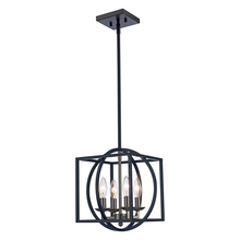Trans Globe 11184 BN-BK - 4LT CHANDELIER ZOEY CAGE-BN-BK