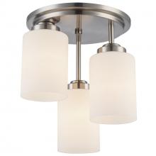 Trans Globe 70520-3 BN - 3LT FLUSH-DROP LIGHT-BN-WHITE