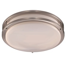 Trans Globe LED-10262 BN - 1LT FLUSH LED-LRG-ROUND-DOUBLE