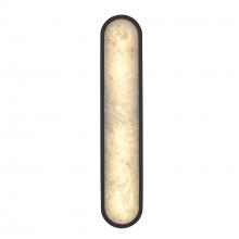 Trans Globe LED-22654 BK - 24" ALABASTER CIRCLR SCONCE-BK