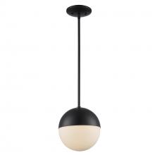 Trans Globe PND-2073 BK - 1LT PENDANT OPAL BALL SML-BK