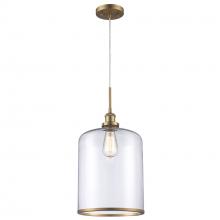 Trans Globe PND-2185 AG - 1LT PENDANT-LG DOWN CLEAR SHAD