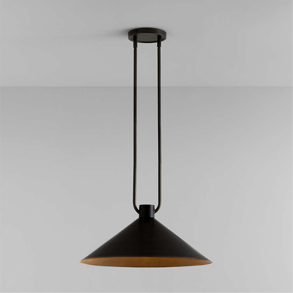 ANDRE BLACK CONE PENDANT LIGHT