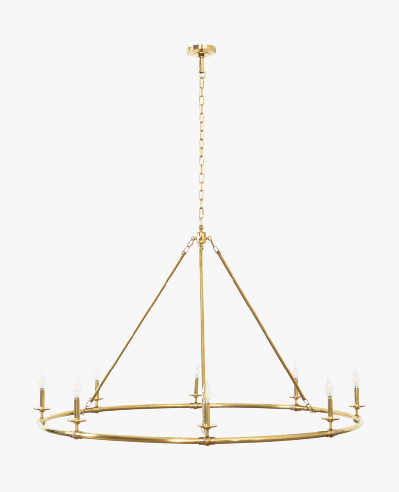 Aurelia Ring Chandelier Brass 60”