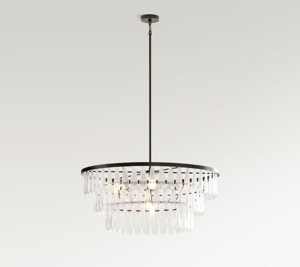 MABLE TEXTURED GLASS ROUND 37”