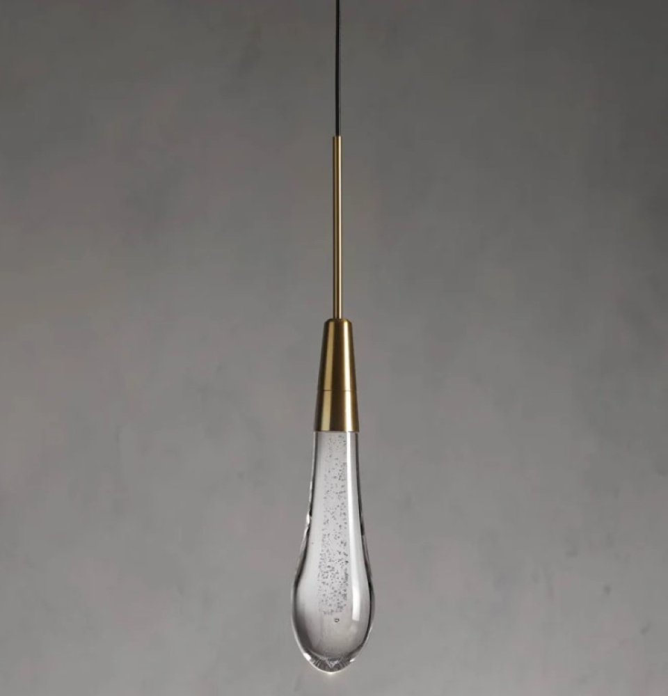 SOLTAIRE LUMINARA TEARDROP PENDANT BRASS
