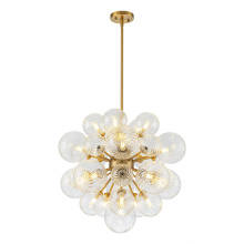 Wolfe Lighting & Accents Items WF-21BR - 21- Light Tiered Glass Bubble Chandelier
