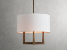 Wolfe Lighting & Accents Items 66954H14KT - EMMET SHADED CHANDELIER