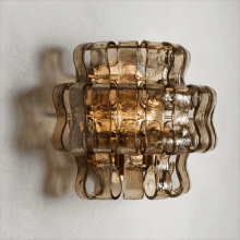 Wolfe Lighting & Accents Items KS-10BRSSM - GHIACCIO GLASS WALL SCONCE
