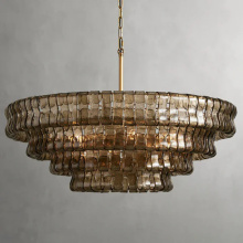 Wolfe Lighting & Accents Items KS-36BRSSM - GHIACCIO 36" ROUND CHANDELIER