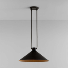 Wolfe Lighting & Accents Items CB627213 - ANDRE BLACK CONE PENDANT LIGHT