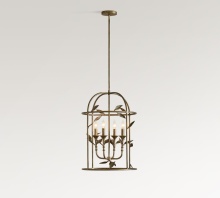 Wolfe Lighting & Accents Items PB-3466301 - BOTANICAL FORGER IRON LANTERN PENDANT 20"