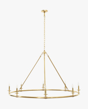 Wolfe Lighting & Accents Items MLHT1983-ABR-60 - Aurelia Ring Chandelier Brass 60”