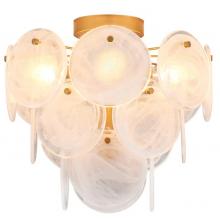 Wolfe Lighting & Accents Items WAI413 - 4 LIGHT LAYERED GLASS SEMI-FLUSH MOUNT