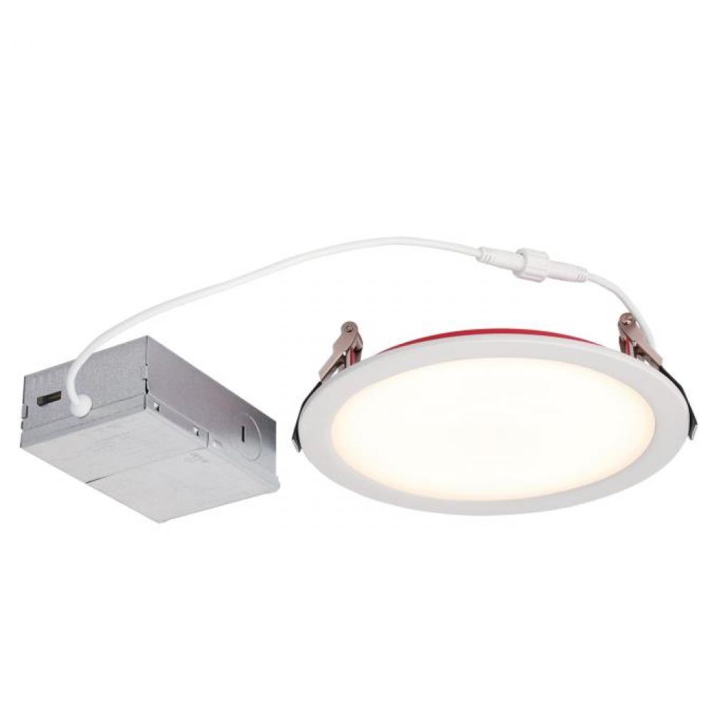 15W Fire-Rated Slim Recessed LED Downlight Color Temperature Selection 6 in. Dimmable
