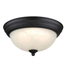 Westinghouse 6137200 - 11 in. 14W LED Flush with Color Temperature Selection Black-Bronze Finish