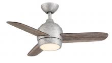 Wind River WR2008GI - The Mini 36” Indoor/Outdoor Tunable White LED Ceiling Fan - Galvanized Iron