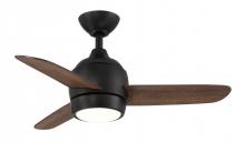 Wind River WR2008MB - The Mini 36” Indoor/Outdoor Tunable White LED Ceiling Fan - Matte Black
