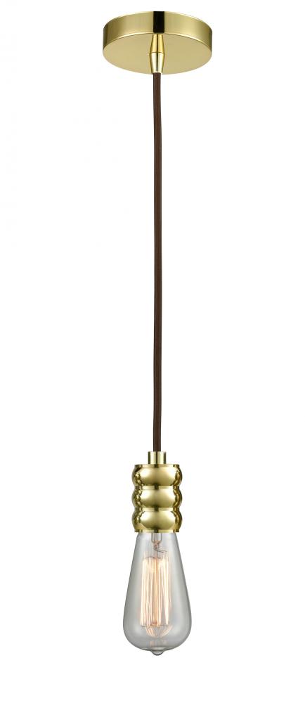 Gatsby - 1 Light - 2 inch - Gold - Cord hung - Mini Pendant