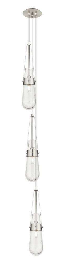 Milan - 3 Light - 6 inch - Brushed Satin Nickel - Multi Pendant