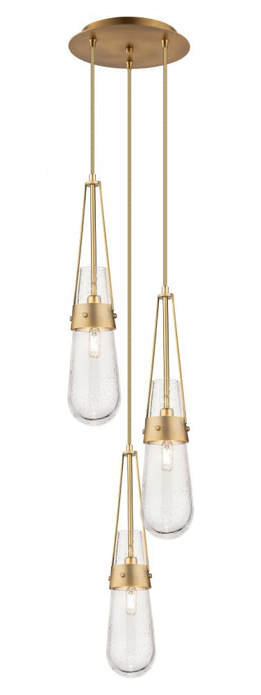 Milan - 3 Light - 12 inch - Brushed Brass - Multi Pendant