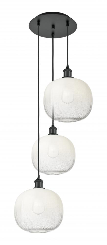 Brookhaven Sphere - 3 Light - 17 inch - Matte Black - Cord Hung - Multi Pendant