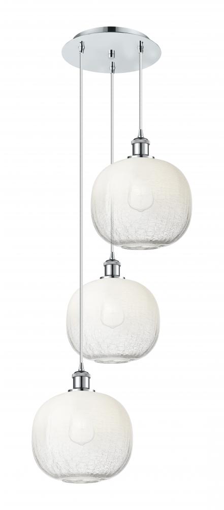 Brookhaven Sphere - 3 Light - 17 inch - Polished Chrome - Cord Hung - Multi Pendant