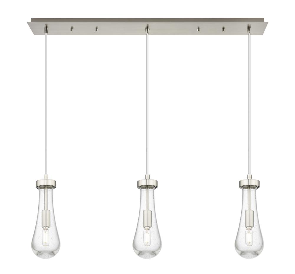 Owego - 3 Light - 37 inch - Brushed Satin Nickel - Linear Pendant