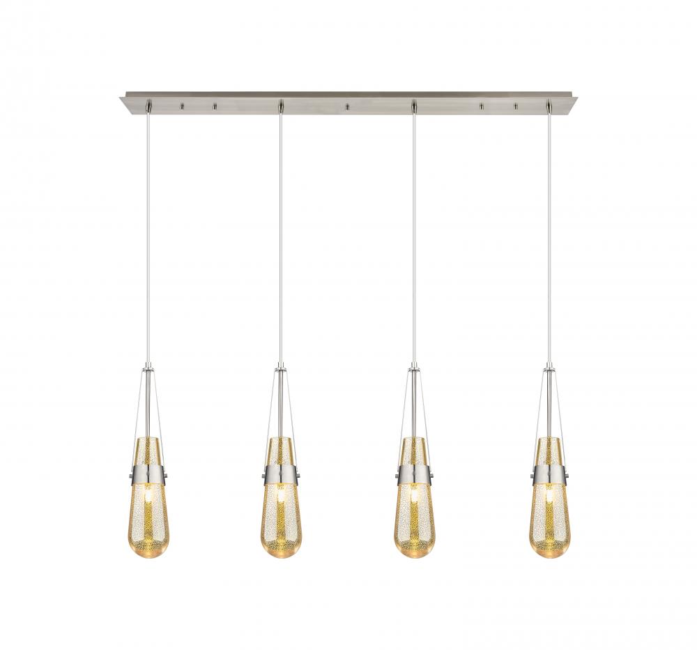 Milan - 4 Light - 48 inch - Brushed Satin Nickel - Linear Pendant