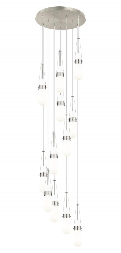 Milan - 12 Light - 24 inch - Brushed Satin Nickel - Multi Pendant