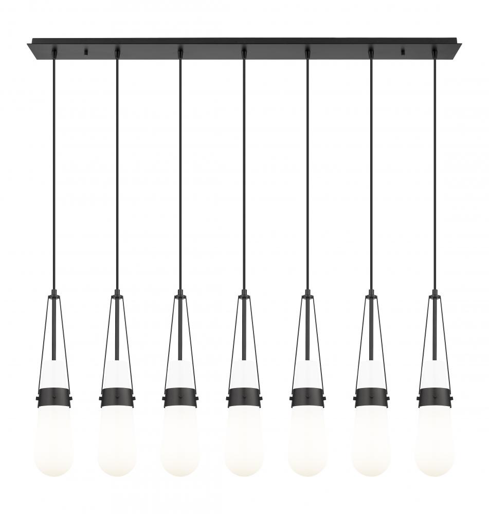 Milan - 7 Light - 48 inch - Matte Black - Linear Pendant