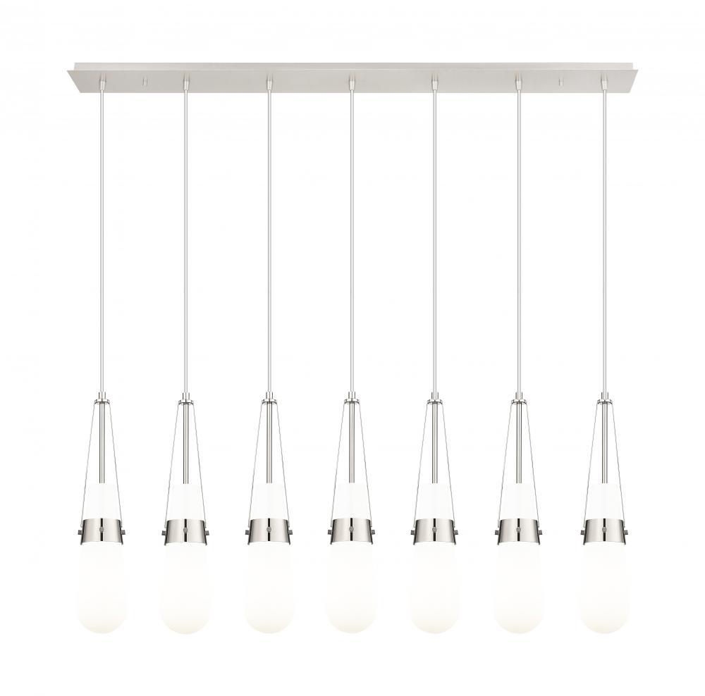 Milan - 7 Light - 48 inch - Polished Nickel - Linear Pendant