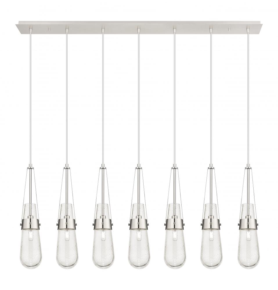 Milan - 7 Light - 48 inch - Polished Nickel - Linear Pendant
