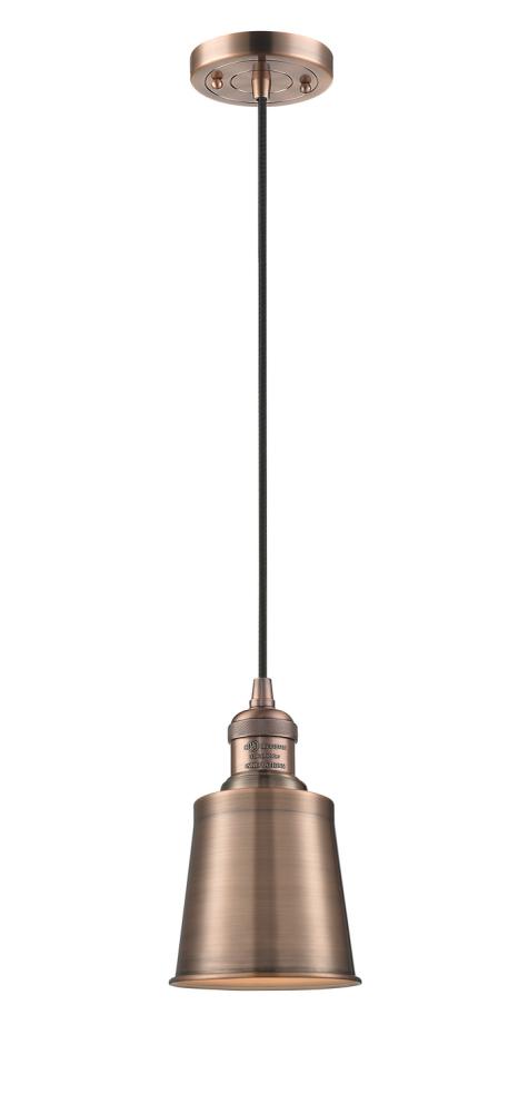 Addison - 1 Light - 5 inch - Antique Copper - Cord hung - Mini Pendant